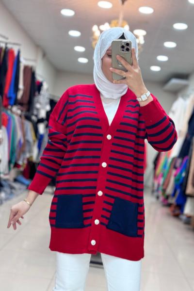 7005 AFRA HIRKA  KIRMIZI-LACİVERT