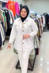 7347 DENİM KOT CEKET Beyaz
