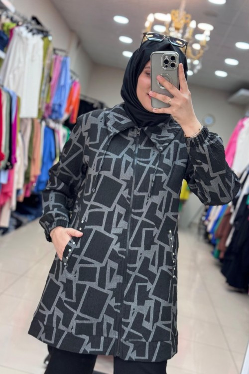 8005 JAKARLI CEKET  Siyah