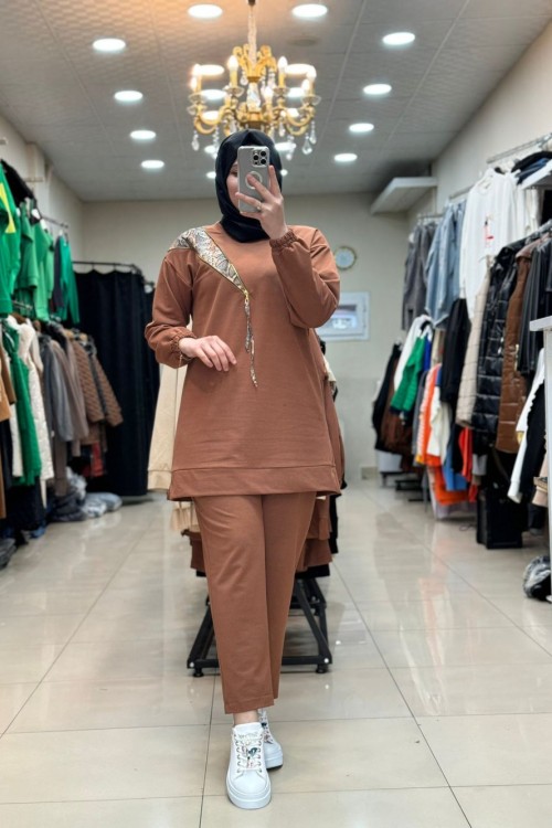 9617 Yılan Derili Takım Kahve Acı Kahve