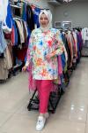 9652 Saten Gömlek Takım Pembe