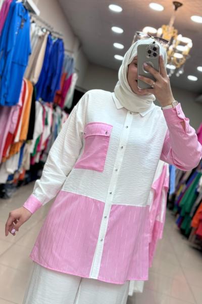 9656 ÇİZGİLİ TAKIM Pembe