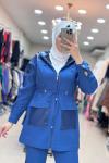 9677 DERİ FİTİLLİ TAKIM  Mavi