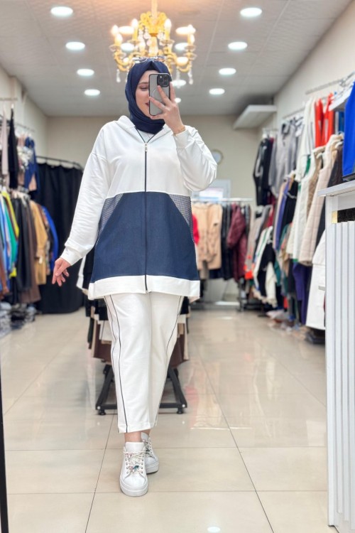 9713 ÖNÜ FİLELİ TAKIM Beyaz