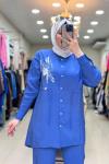 9720 BELDEN BÜZMELİ TAKIM Mavi