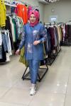 9721 RENKLİ TENSEL TAKIM Mavi