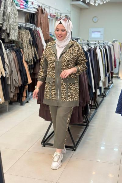 9768 LEOPAR DETAYLI TAKIM Haki