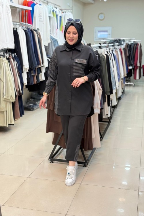 9769 CEBİ TAŞLI TAKIM Siyah