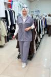 9772 CEPLİ BASIC YELEKLİ TAKIM Gri