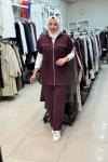 9772 CEPLİ BASIC YELEKLİ TAKIM Bordo