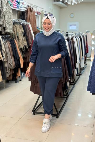 9825 PARAŞÜT DETAYLI TAKIM Lacivert