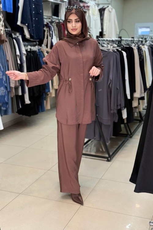 9839 İkili Takım Kahverengi