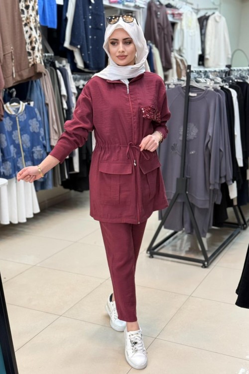 9840 Moila Takım Bordo