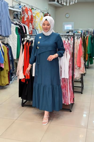 ADA ELBİSE Petrol Mavisi