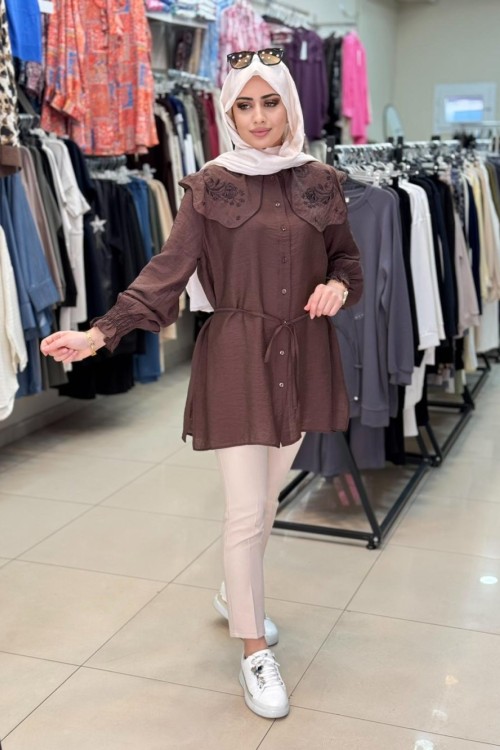 Aden Gömlek Kahverengi