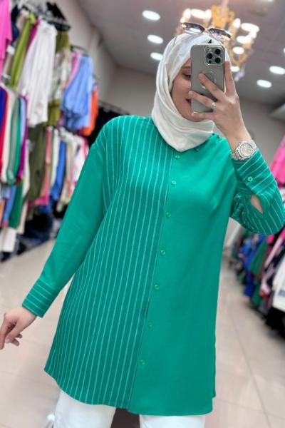 ADİN GÖMLEK Benetton Yeşil