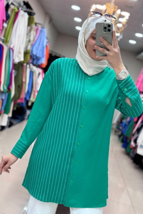 ADİN GÖMLEK Benetton Yeşil