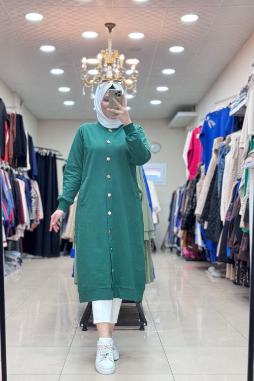 AKAY DÜĞMELİ KAP Yeşil