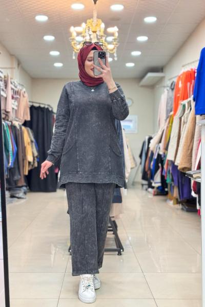 AKAY İTHAL PAMUK TAKIM Siyah