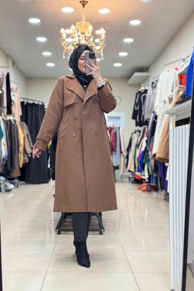 AKAY TRENÇKOT Kahverengi