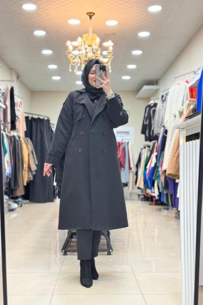 AKAY TRENÇKOT Siyah