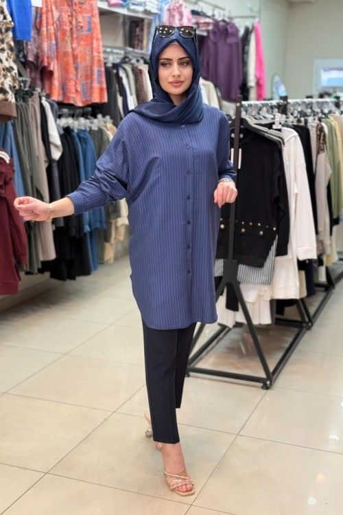 Alaçatı Gömlek Lacivert