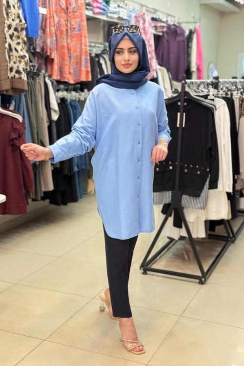 Alaçatı Gömlek Mavi