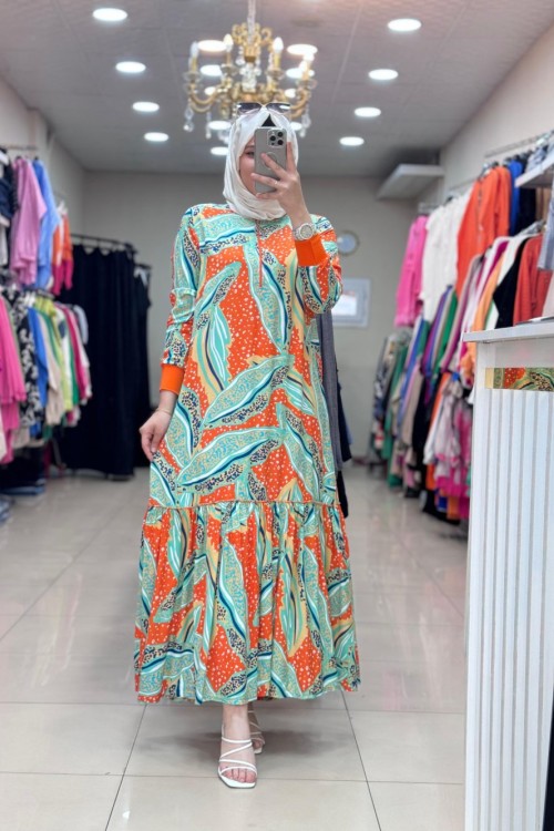 ALAÇATI ELBİSE Turuncu