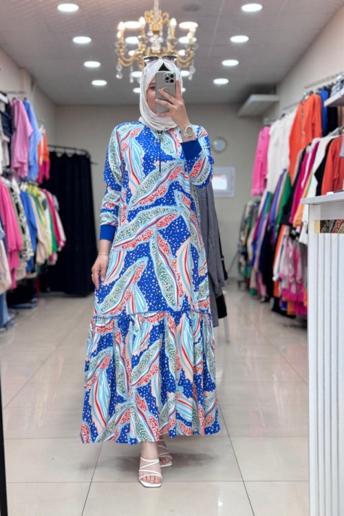 ALAÇATI ELBİSE Mavi