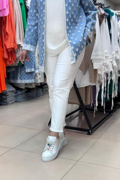 DENİM KOT PANTOLON Beyaz