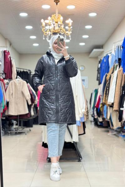 KAPİTONE MONT  Siyah