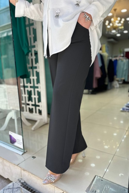 Bol Paça Pantalon Siyah
