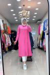 Bürümcük Uzun Tunik Pembe