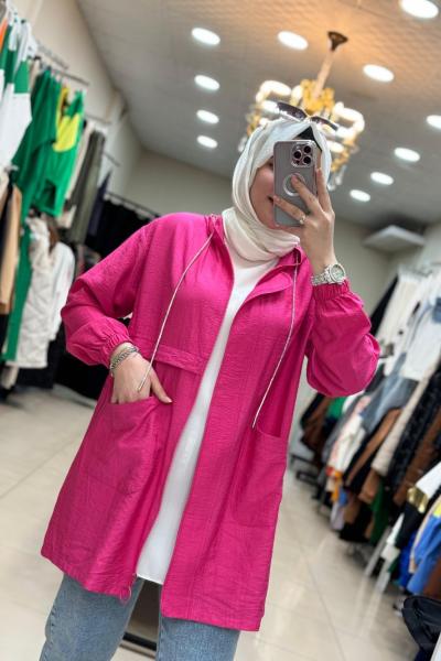 Cotton Ceket Fuşya Fuşya