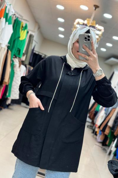 Cotton Ceket Siyah Siyah