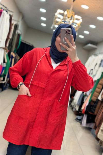 Cotton Ceket Nar Çiçeği Nar Çiçeği