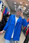 Cotton Ceket Mavi