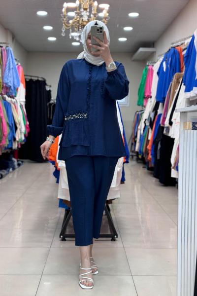 ESİO TAŞLI TAKIM  Lacivert