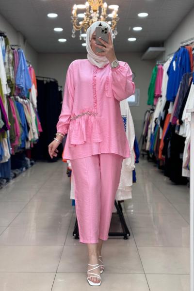 ESİO TAŞLI TAKIM  Pembe