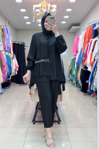 ESİO TAŞLI TAKIM  Siyah