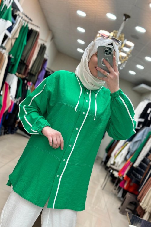 Gömleği İpli Takim Beyaz-Yeşil Beyaz