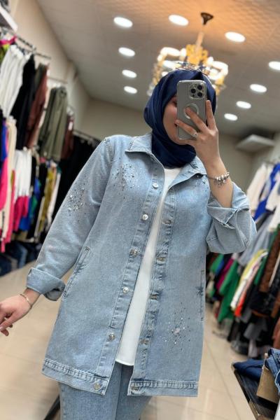 İkoll Kot Ceket KOT MAVİ