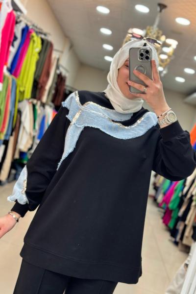 İkoll Kot Takim Si̇Yah  Siyah