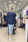 İKOLL TAŞ DETAYLI SWEATSHIRT Lacivert