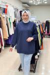 İKOLL TAŞ DETAYLI SWEATSHIRT Lacivert