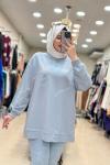 İKOLL TAŞ DETAYLI SWEATSHIRT Gri