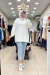 İKOLL TAŞ DETAYLI SWEATSHIRT Ekru