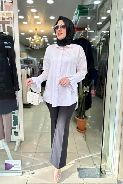 İspanyol Paça Pantalon Siyah