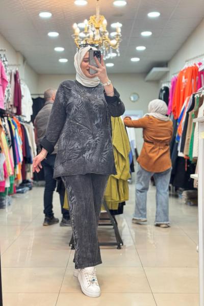 İTHAL DESEN VE TAŞLI TAKIM Antrasit