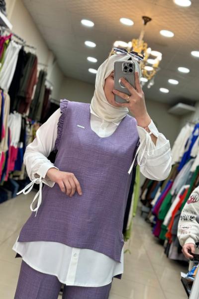 Janset 3Lü Takim Lila